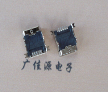 黄江镇 MINI USB 5PF 90°SMT前插后贴电源接口