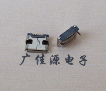 黄江镇Micro usb 5pin接口 插板7.2mm脚距 无柱无焊盘镀镍