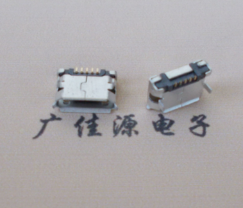 黄江镇Micro USB卷口 B型(无柱）插板脚间距6.4普通端子