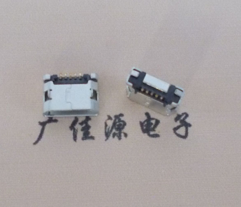 黄江镇MICRO USB接口 90度卧式母座 插板有柱直边