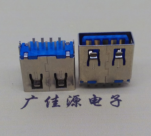 黄江镇USB接口 3.0母座 直边 夹1.0板 总高度11.5mm尺寸